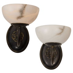 Neoclassical Alabaster Sconces