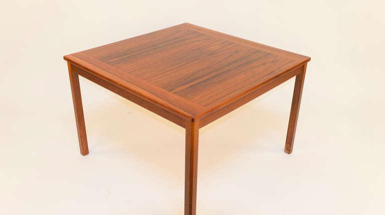 Swedish Teak and Jacaranda Scandinavian Modern Side Table For Sale