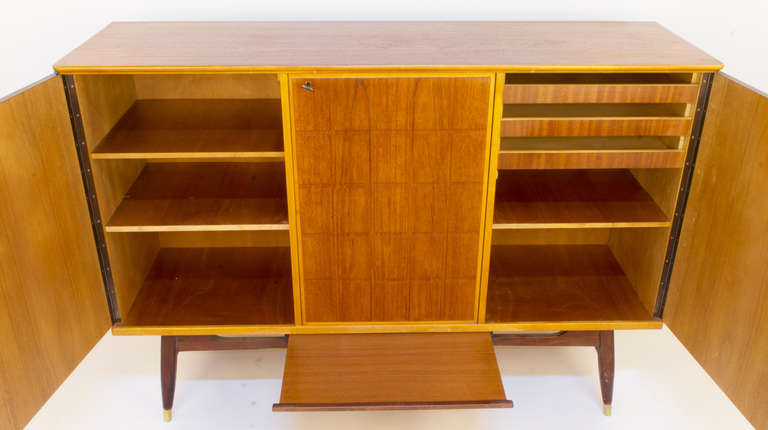 Ash and Teak Swedish Modern Sideboard In Good Condition In New York, NY