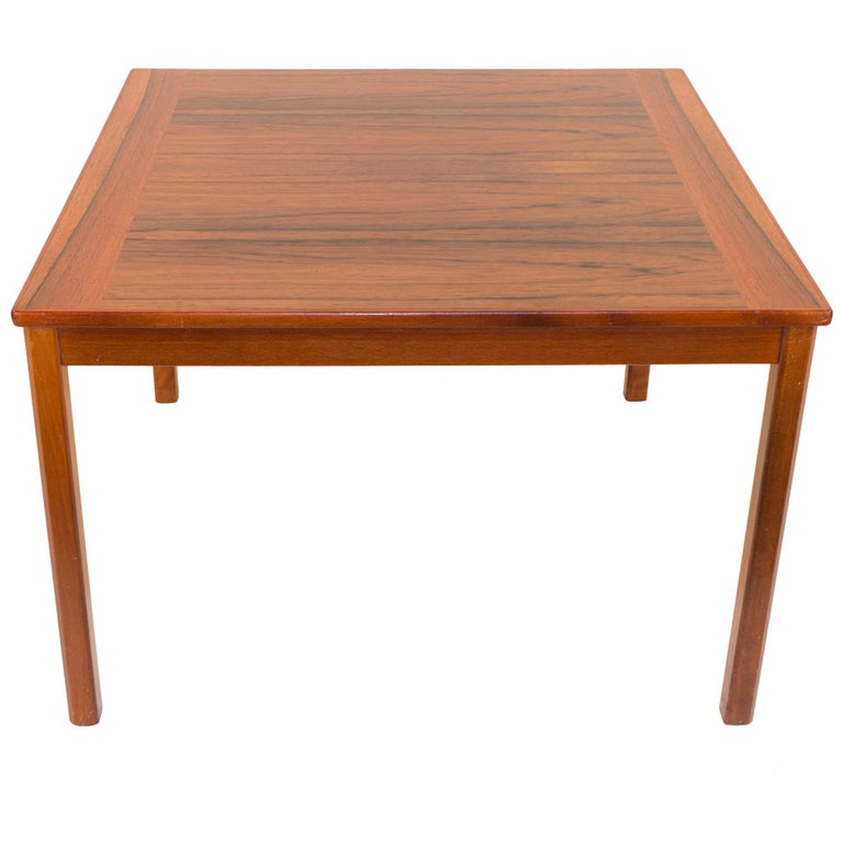 Teak and Jacaranda Scandinavian Modern Side Table For Sale