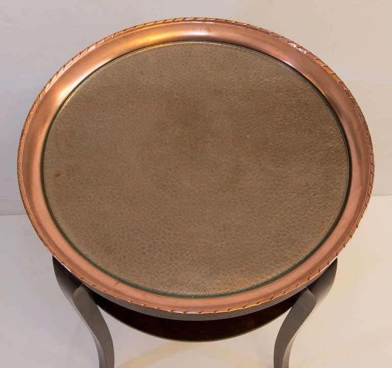 Jugendstil Hammered Copper Smoking Table In Good Condition In New York, NY
