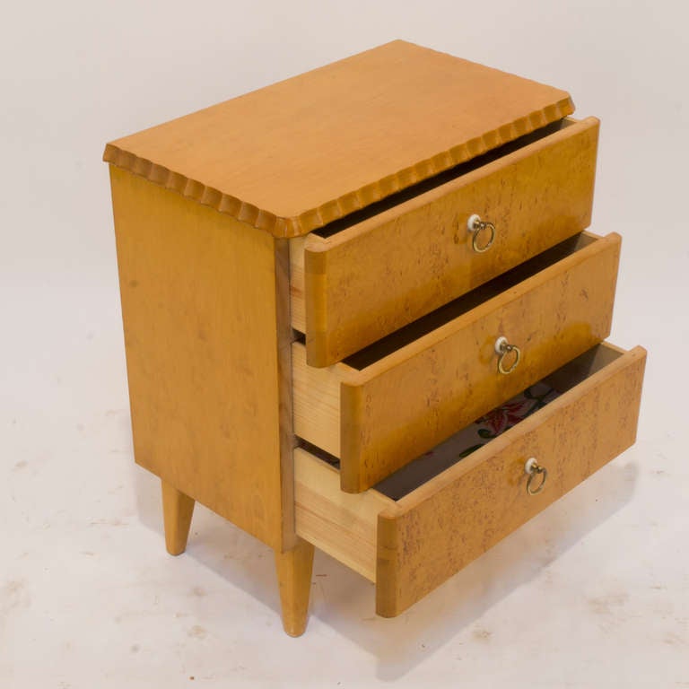 Swedish Birch Art Deco Petite Chest