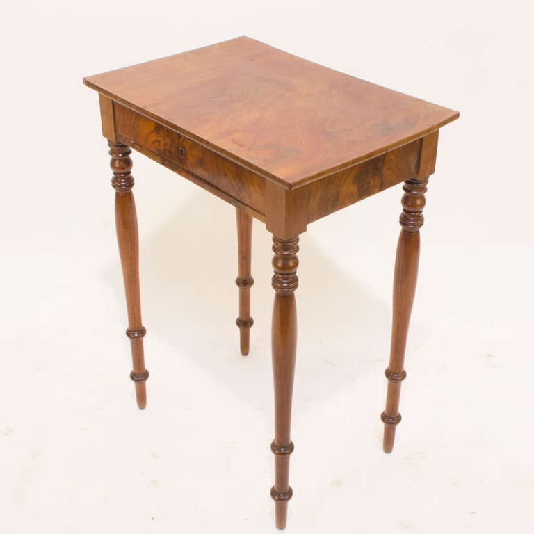 Swedish French Walnut and Fir Renaissance Revival Occasional Table