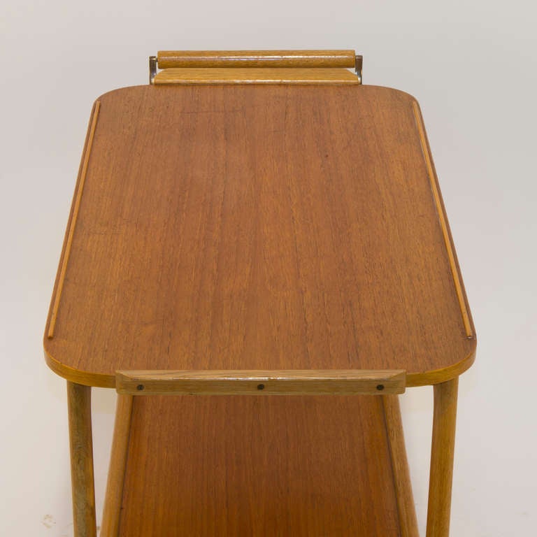 mid century rolling cart