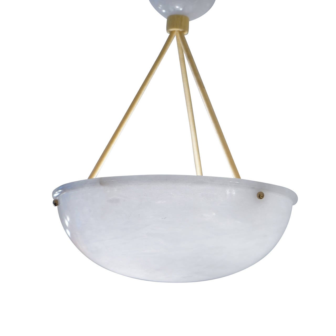 A Classic design, this single rimmed alabaster bowl is completely vein free and rewired to hold three 25 watt bulbs or any wattage LED bulbs. Adjustment to a custom overall drop included in the price. Roping color choices also available.

Custom