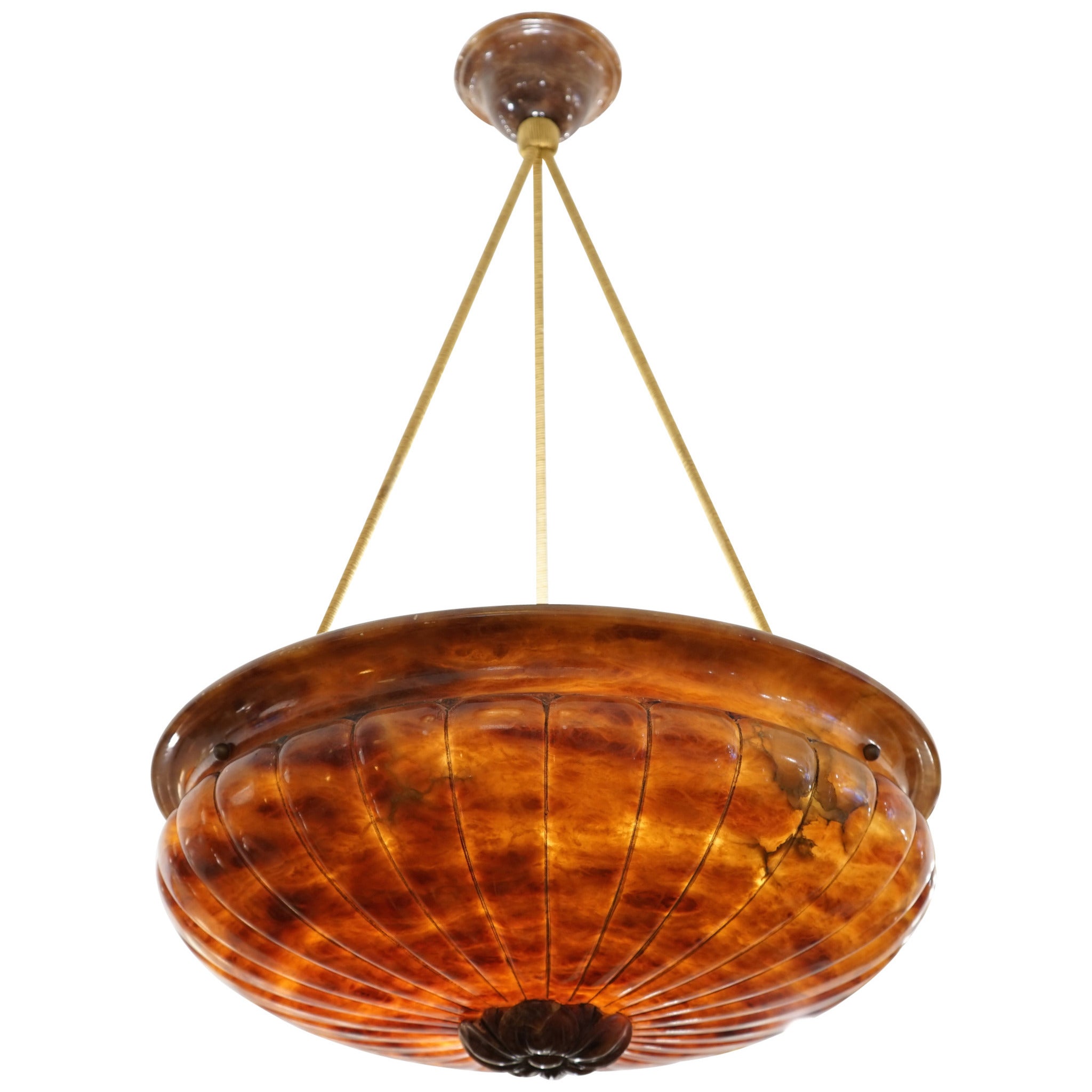 Amber Alabaster Light Fixture