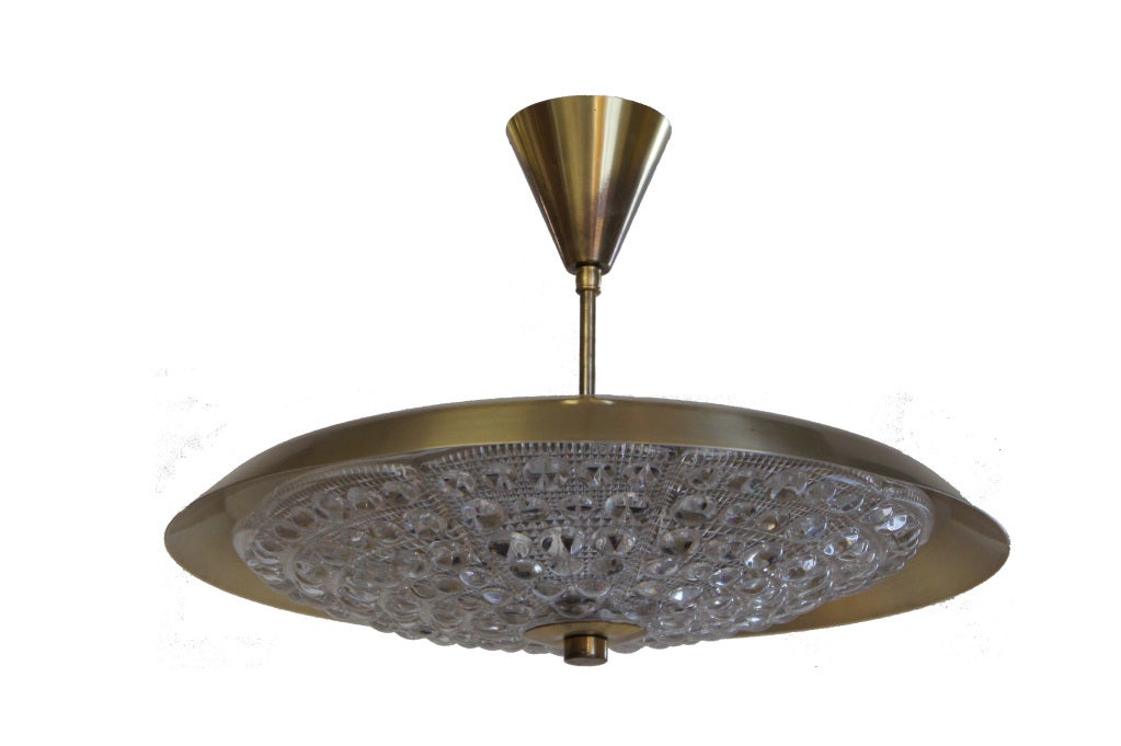 Set of Three Swedish Orrefors Light Fixtures