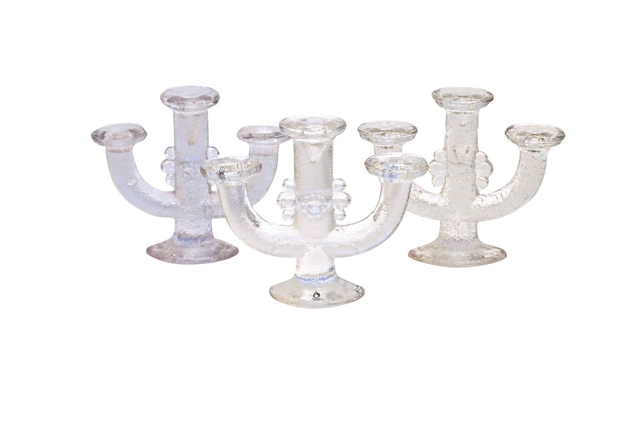 Set of Three Scandinavian Modern Candlesticks In Excellent Condition In New York, NY