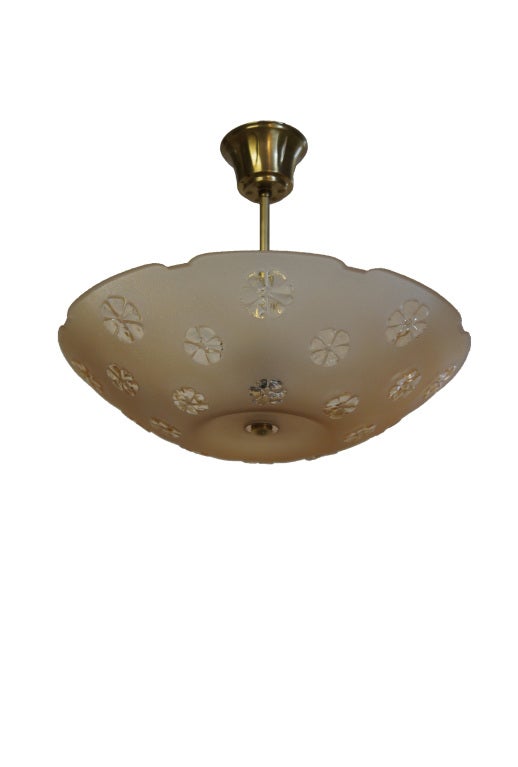 Midcentury Art Glass Light Fixture