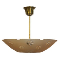 Midcentury Art Glass Light Fixture