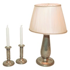 Jugendstil Table Lamp and Candlesticks