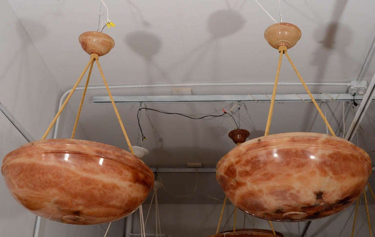 A Pair of Alabaster Pendants