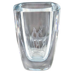 Art Deco Crystal Vase