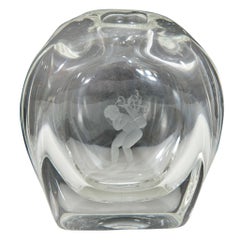 Petit vase en cristal Cupidon