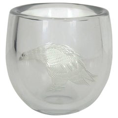Periphas Kosta Boda Eagle Crystal Vase