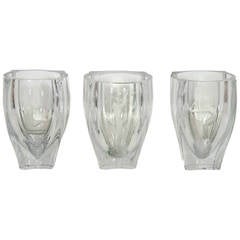Art Deco "Mythological Women" Crystal Vases