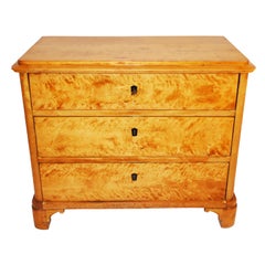 Biedermeier Chest of Drawers with Ebonized Escutcheons