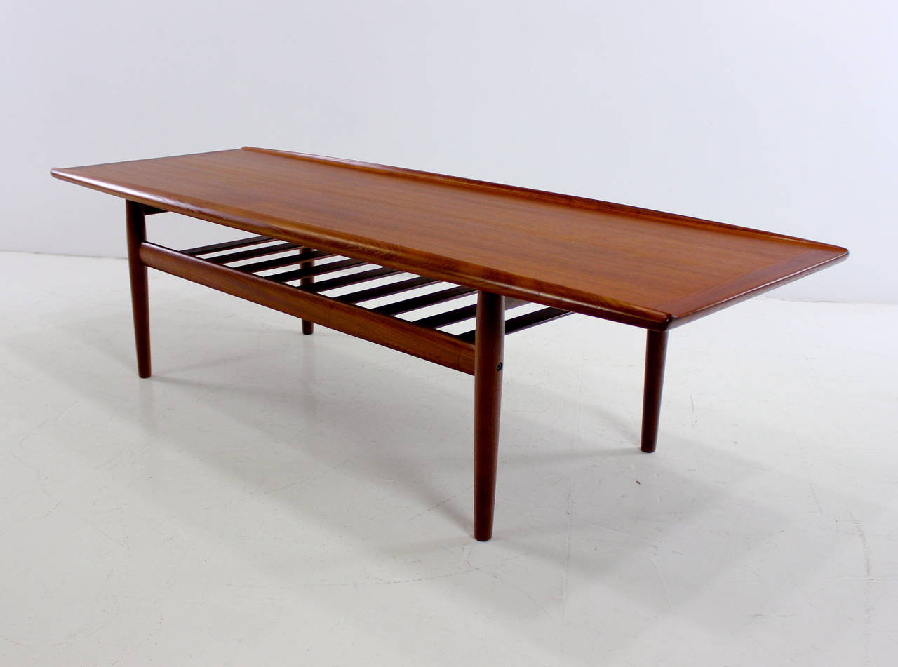 20th Century Danish Modern Solid Teak Coffee Table Designed by Grete Jalk For Sale