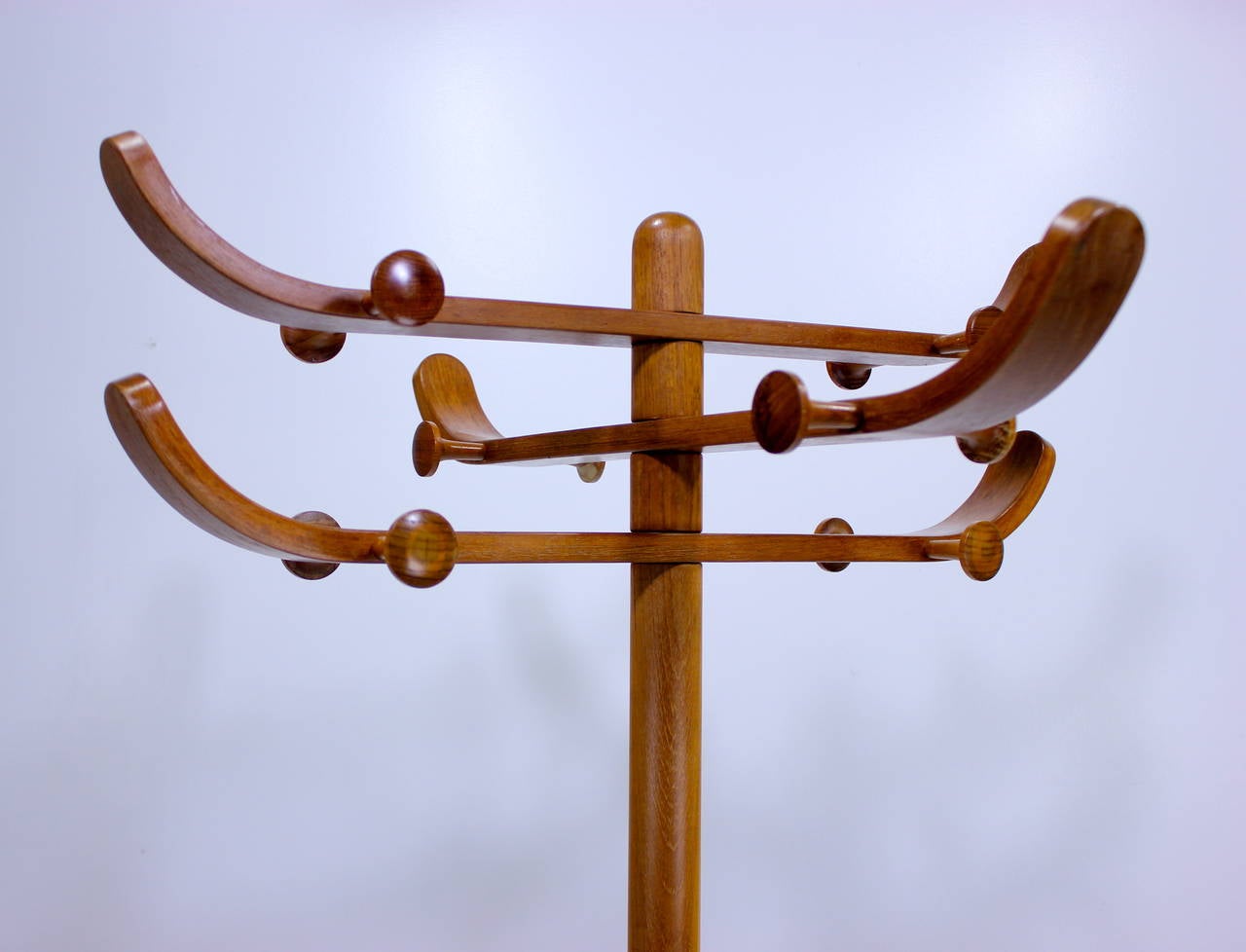 Danish Modern Teak Coat Stand Designed by Aksel Kjersgaard In Excellent Condition For Sale In Portland, OR