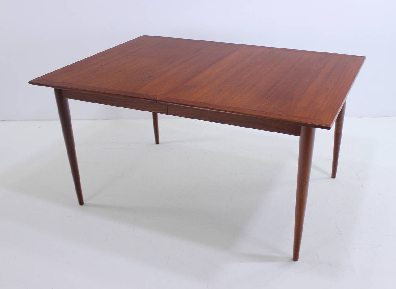 Extremely Rare Danish Modern Teak Dining Table Designed by Grete Jalk For Sale 1