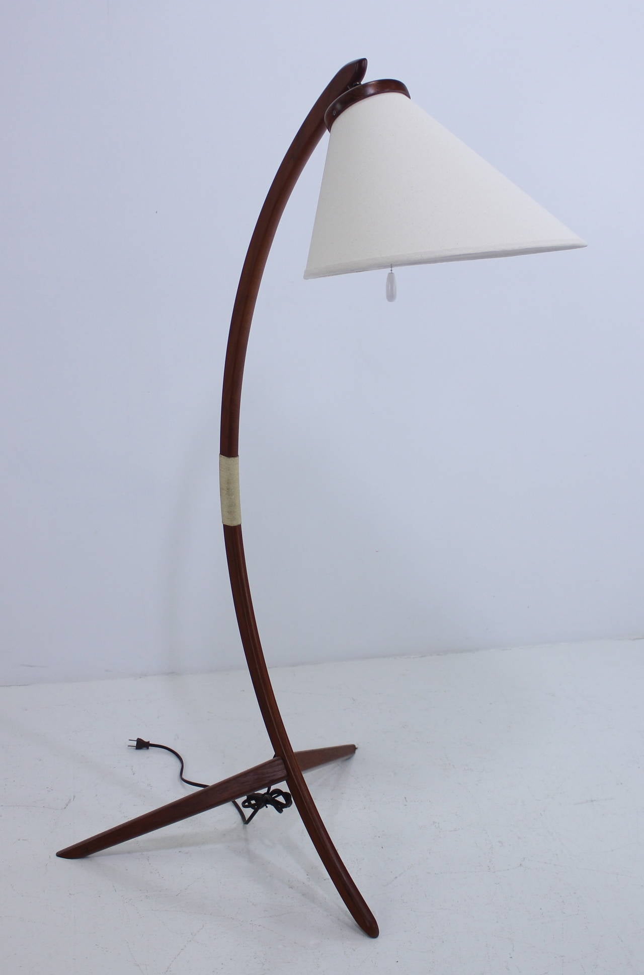 Scandinavian Modern Danish Modern Arc Floor Lamp For Sale