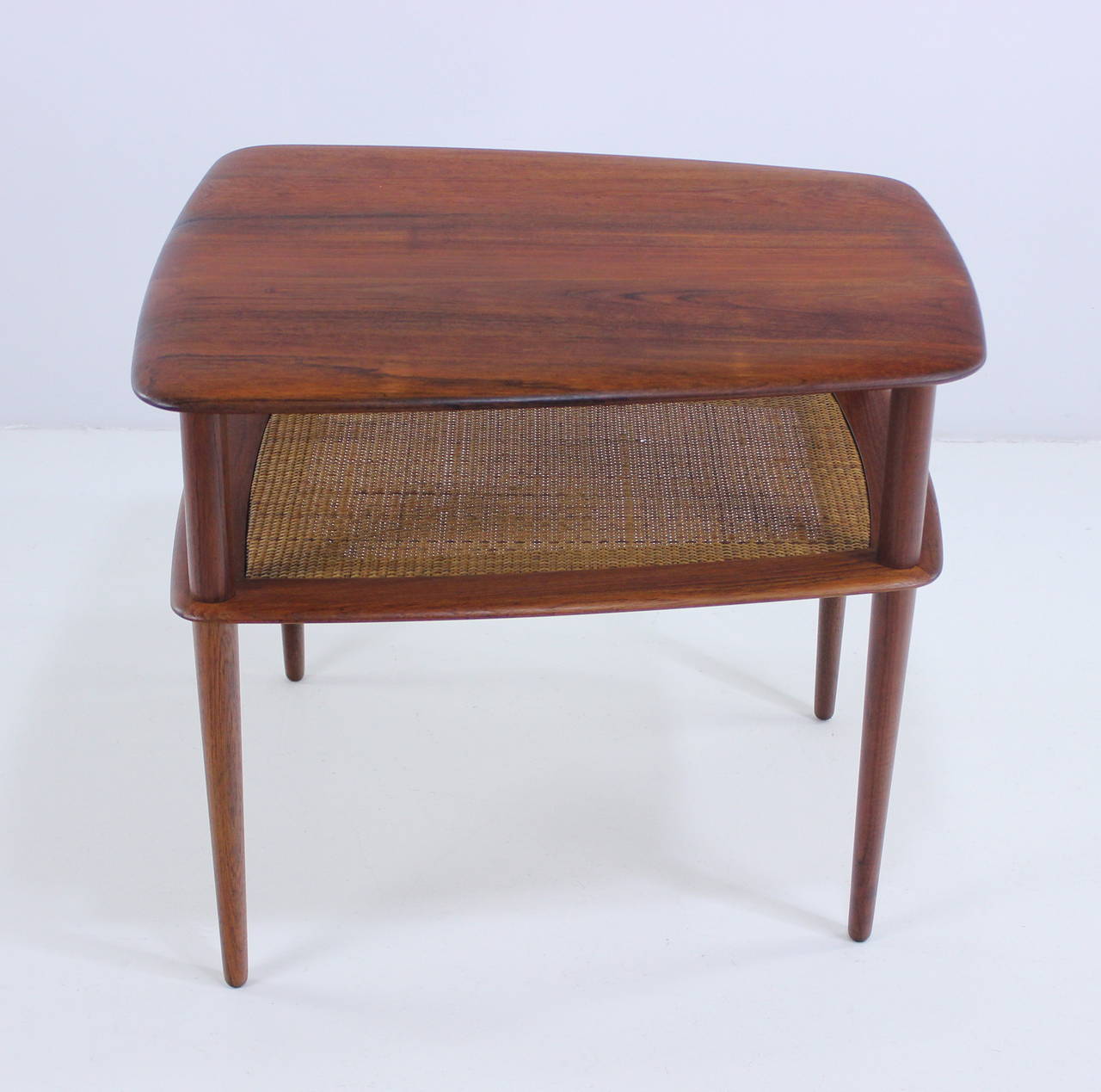 Scandinavian Modern Danish Modern Solid Teak End or Side Table Designed by Peter Hvidt For Sale
