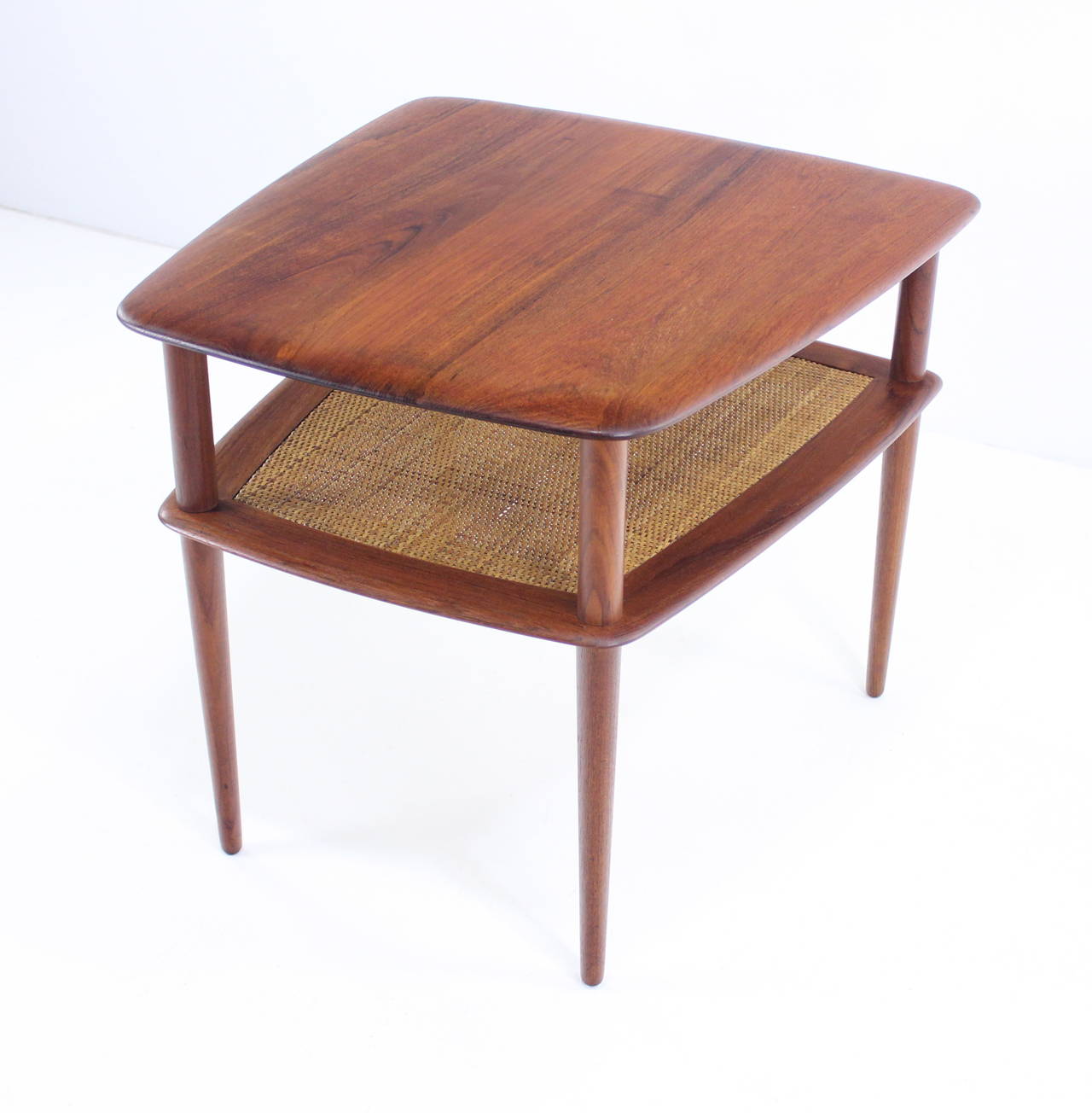 20th Century Danish Modern Solid Teak End or Side Table Designed by Peter Hvidt For Sale