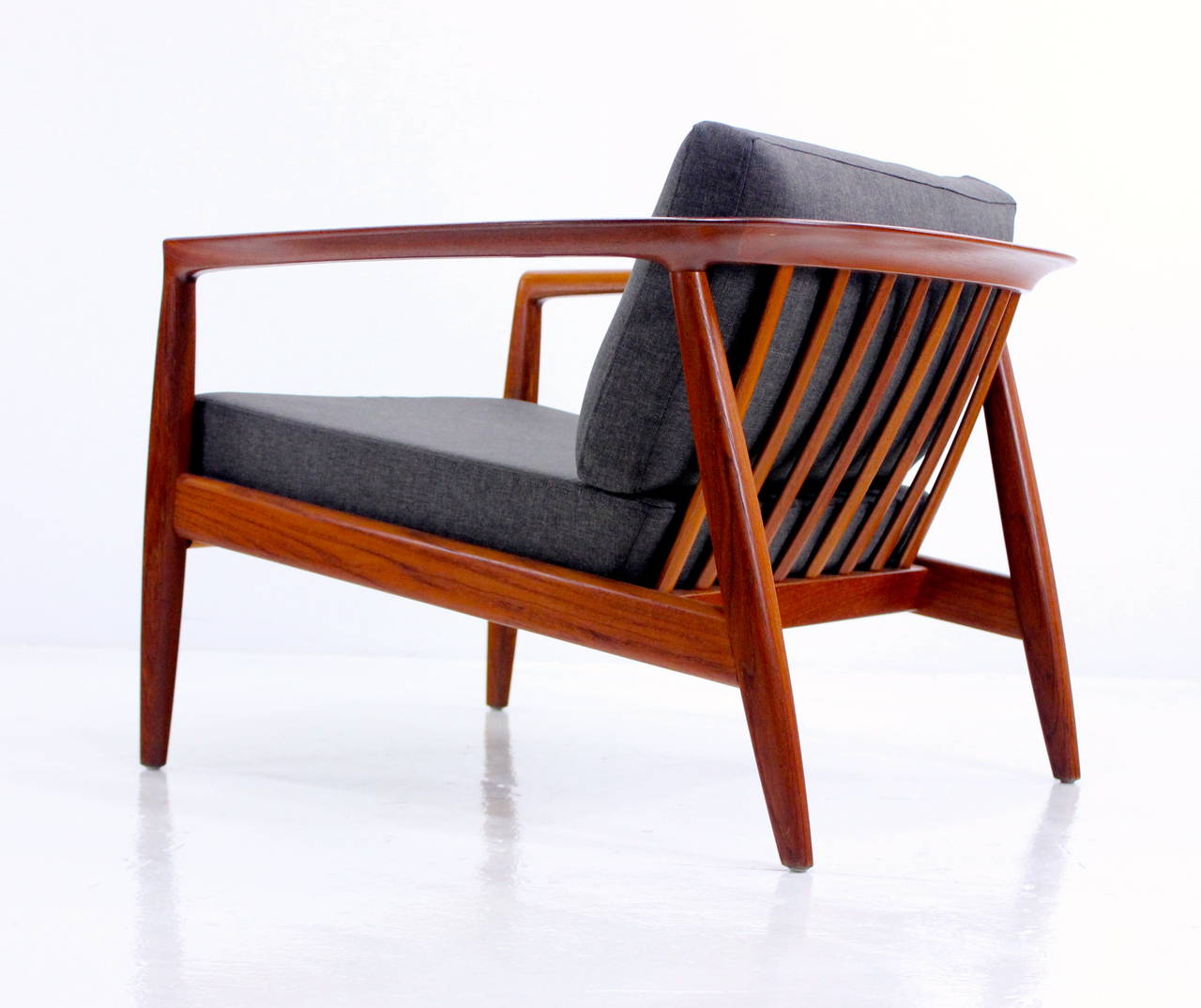 Pair of Danish Modern Teak Armchairs Designed by Folke Ohlsson for DUX For Sale 1