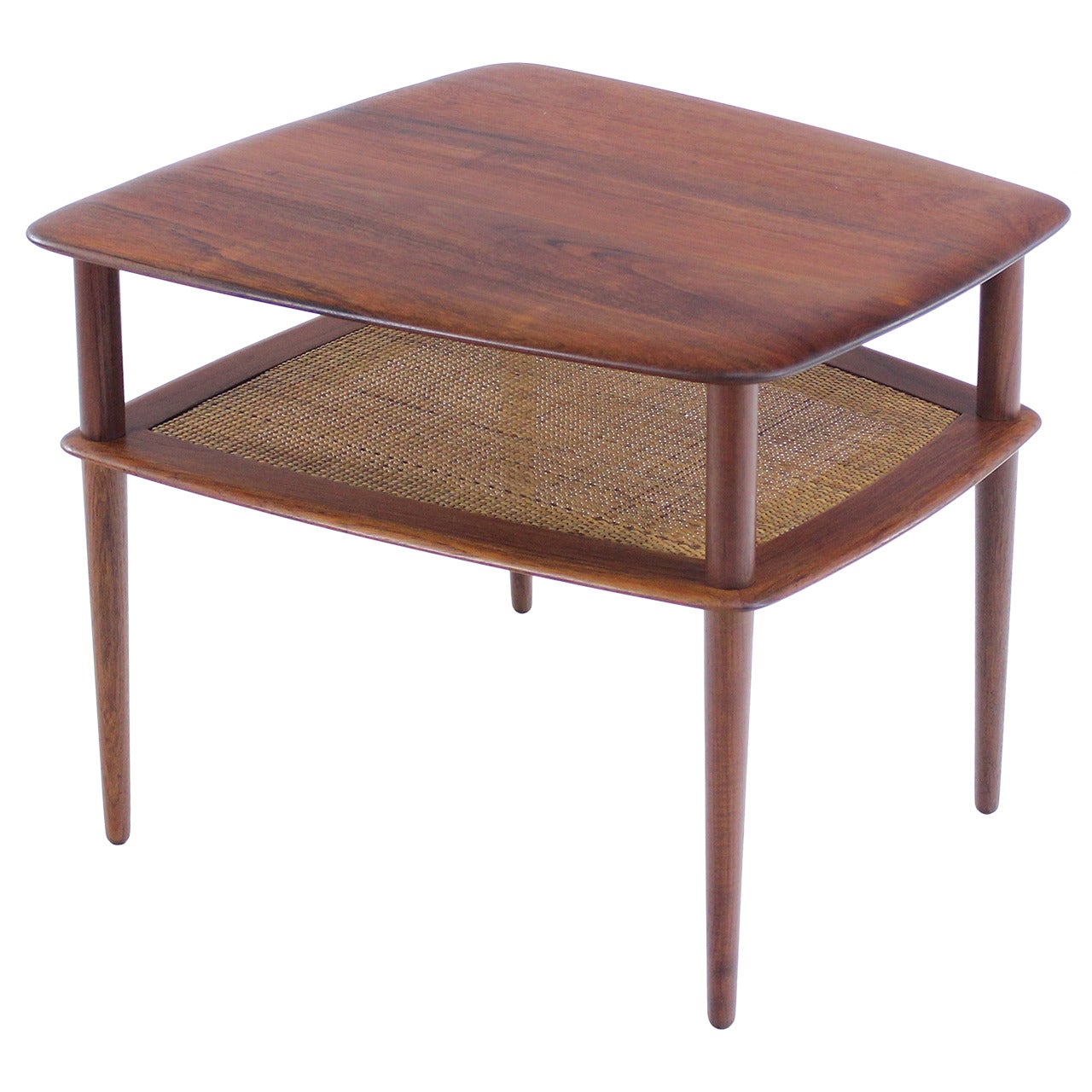 Danish Modern Solid Teak End or Side Table Designed by Peter Hvidt For Sale