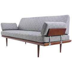 Classic Danish Modern Teak "Minerva" Sofa or Daybed Designed by Peter Hvidt