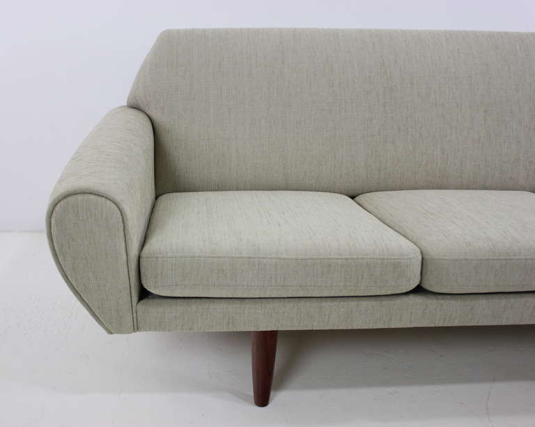 Dramatic Danish Modern Four-Place Sofa Designed by Johannes Andersen For Sale 2
