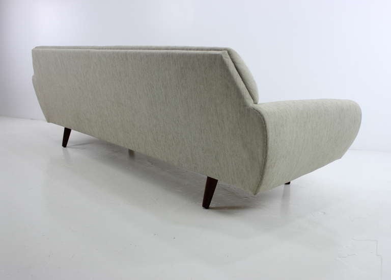 Dramatic Danish Modern Four-Place Sofa Designed by Johannes Andersen For Sale 1
