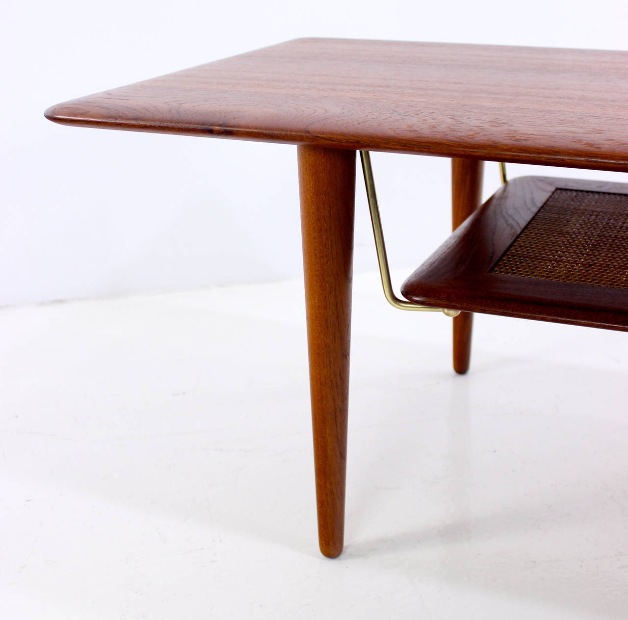 20th Century Danish Modern Solid Teak Cocktail or Coffee Table Designed by Peter Hvidt For Sale