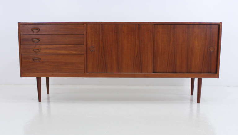 Scandinavian Modern Danish Modern Teak Credenza Designed by Kai Kristiansen For Sale