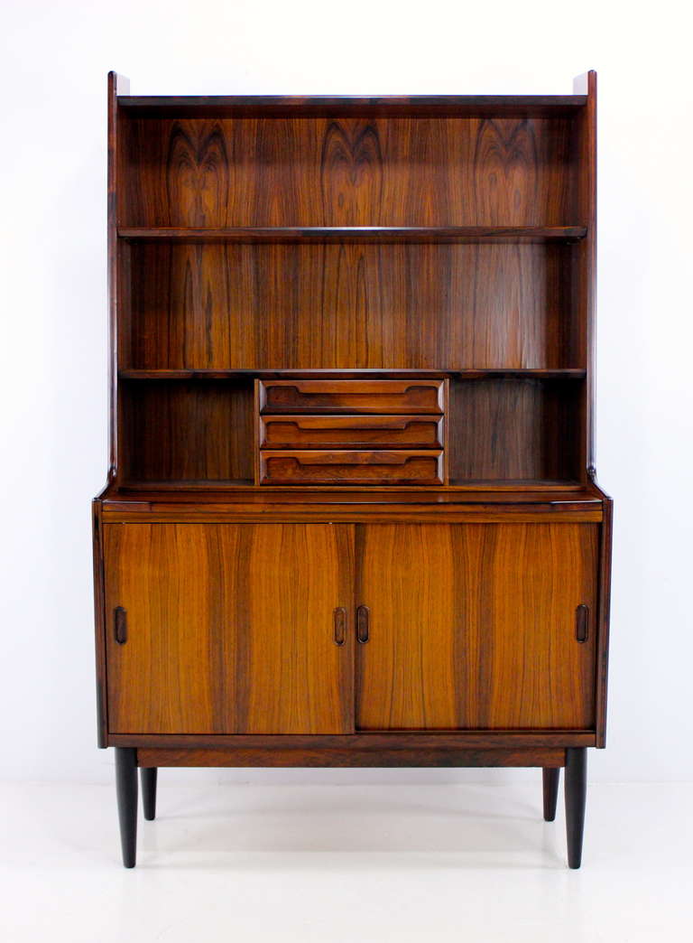 Danish Modern Rosewood Secretary In Excellent Condition In Portland, OR