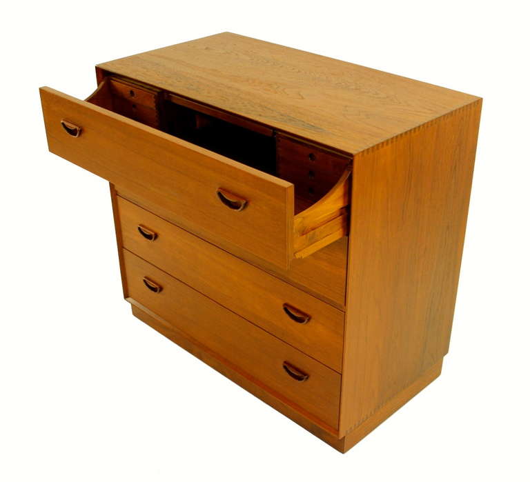 Scandinavian Modern Danish Modern Solid Plank Teak Cabinet/Desk/Dresser Designed by Peter Hvidt For Sale