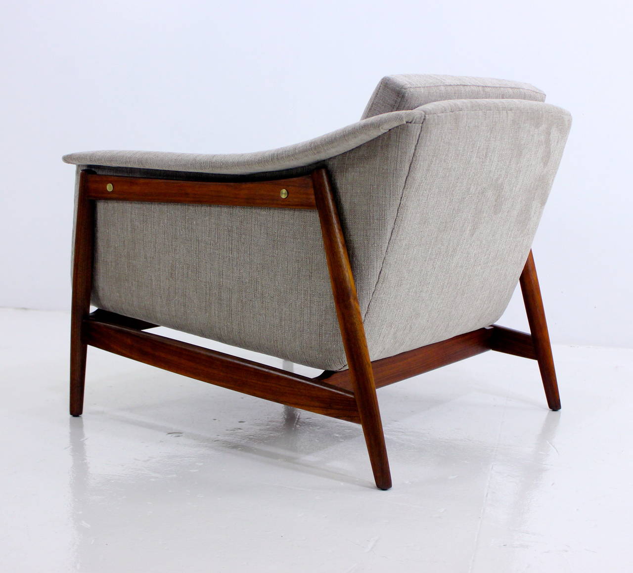 20th Century Pair of Extraordinary Danish Modern Armchairs and Ottoman by DUX For Sale