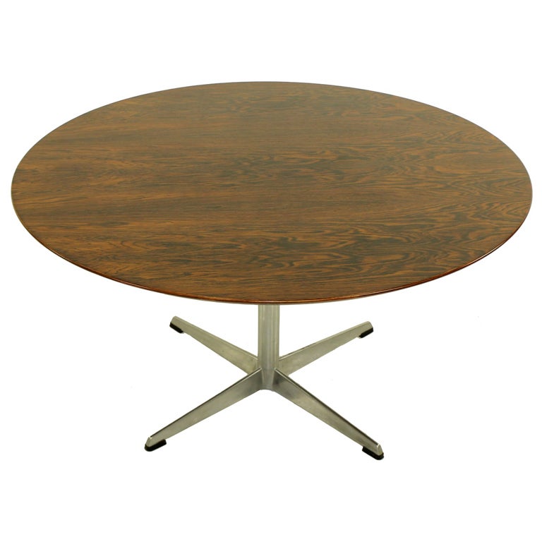 Danish Modern Rosewood Table by Arne Jacobsen & Fritz Hansen For Sale