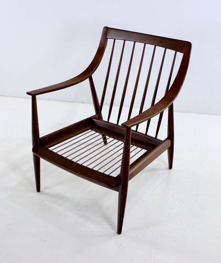 Pair of Danish Modern Beech Armchairs Designed by Peter Hvidt For Sale 3