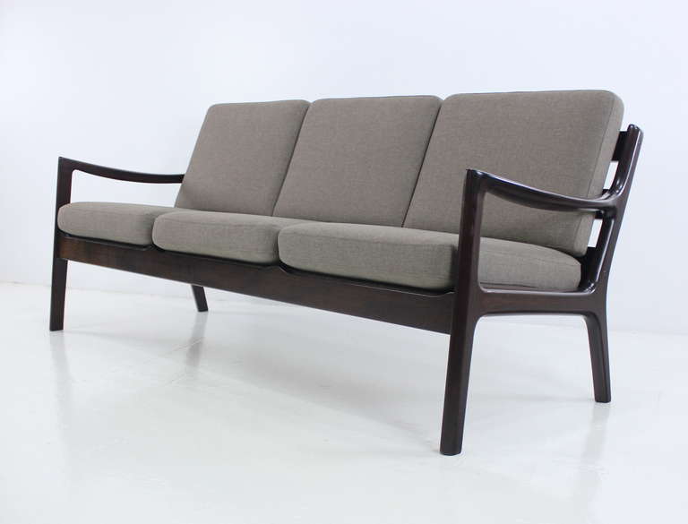 Scandinavian Modern Danish Modern Mahogany Seating Set Designed by Ole Wanscher For Sale