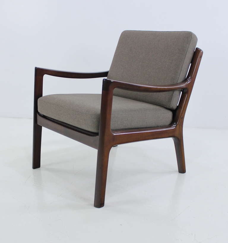 Danish Modern Mahogany Seating Set Designed by Ole Wanscher For Sale 1