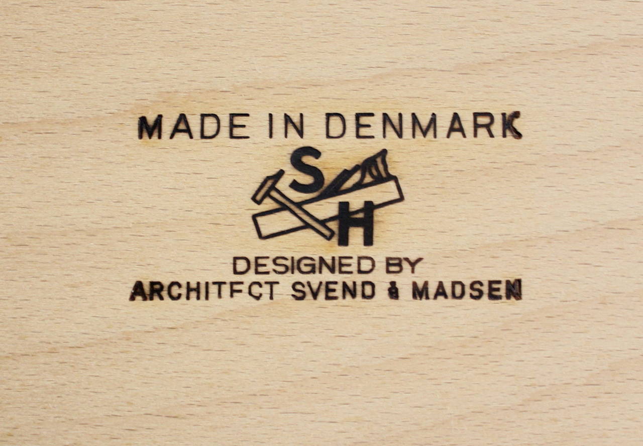 Danish Modern Teak Desk Designed by Svend Madsen For Sale 5