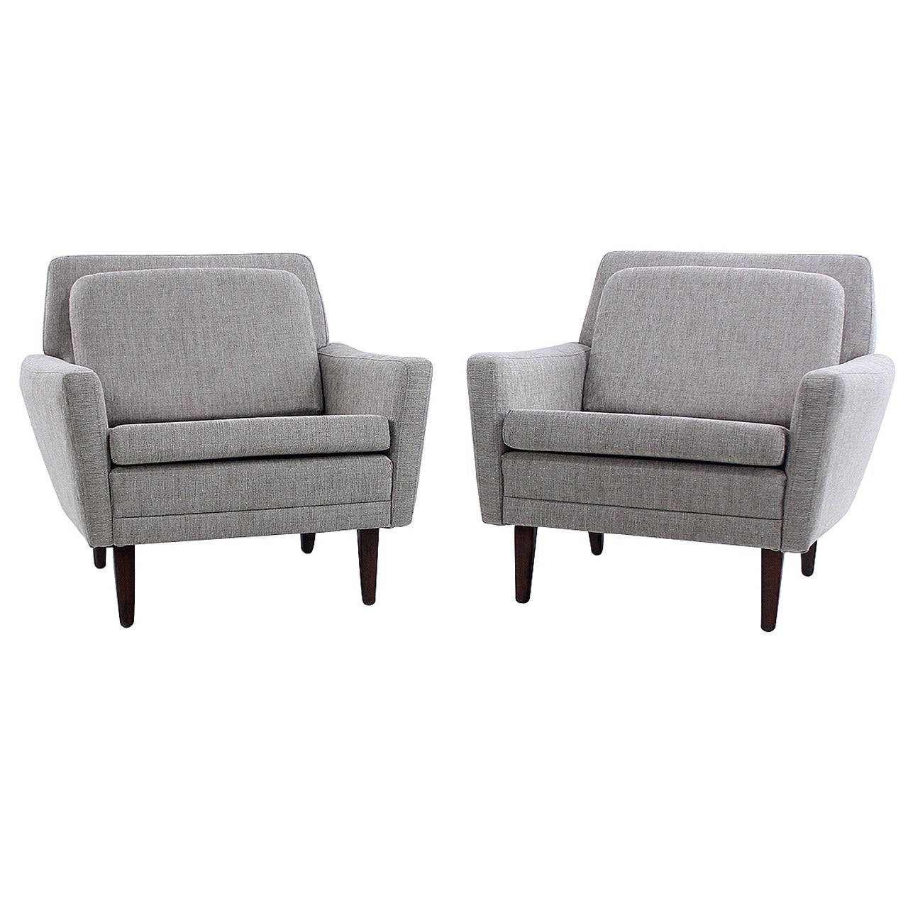 Pair of Danish Modern Armchairs Designed by Folke Ohlsson for DUX For Sale
