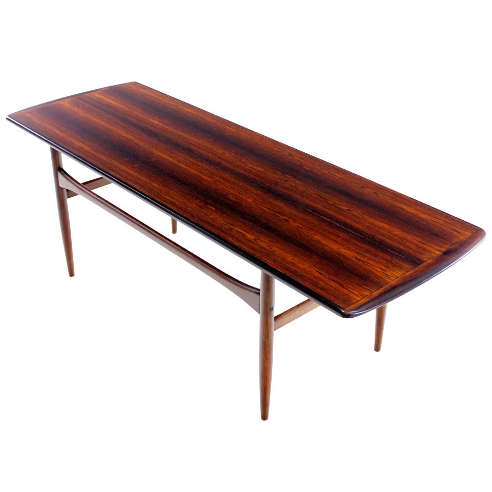 Danish Modern Rosewood Coffee Table Designed by Tova & Edvard Kindt-Larsen For Sale