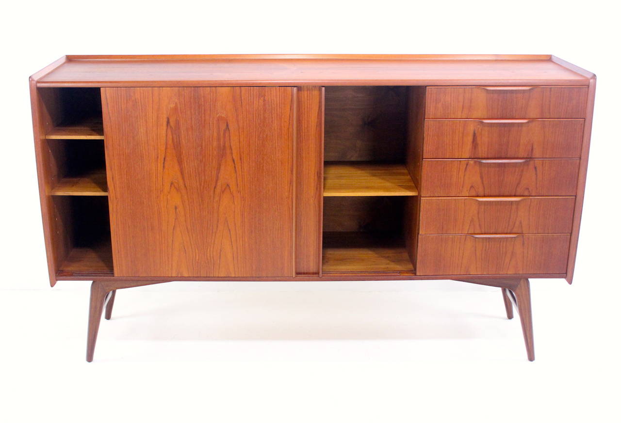 Early Danish Modern Teak Credenza Designed by Harry Ostergaard For Sale 2