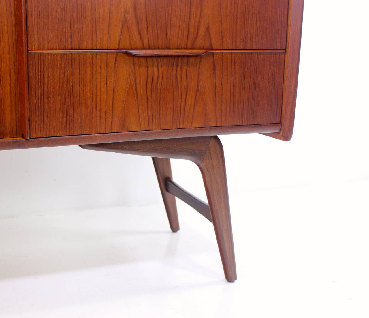 Early Danish Modern Teak Credenza Designed by Harry Ostergaard For Sale 5