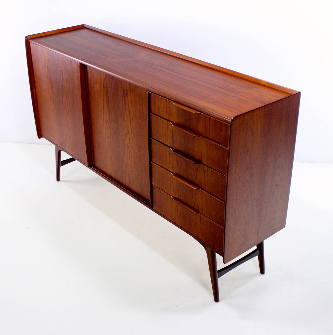 20th Century Early Danish Modern Teak Credenza Designed by Harry Ostergaard For Sale
