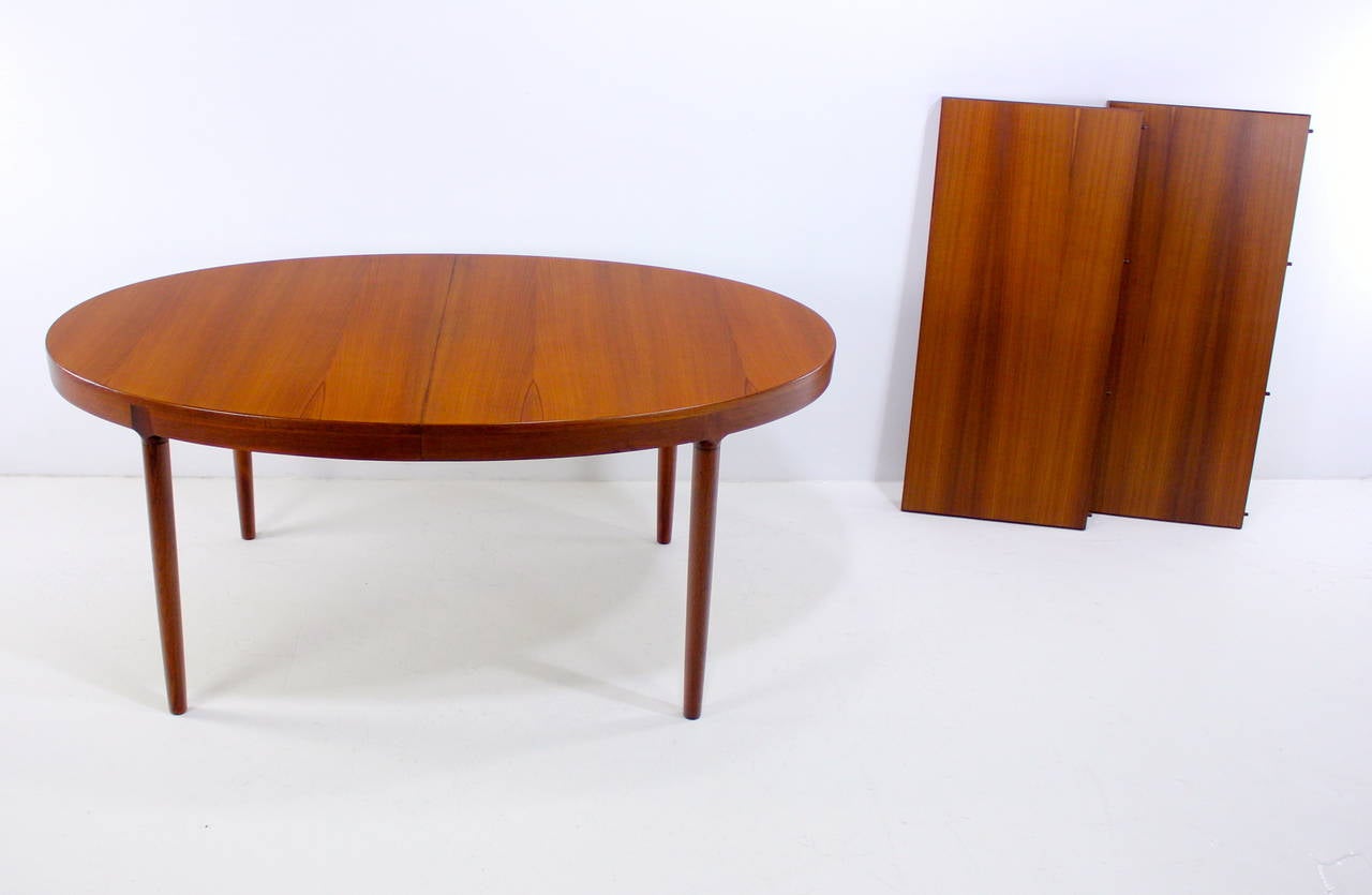 Danish Modern Oval Teak Dining Table Designed by Harry Ostergaard In Excellent Condition For Sale In Portland, OR