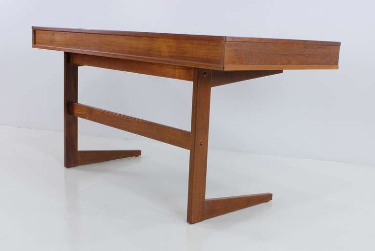 20th Century Exceptional Danish Modern Teak Desk For Sale
