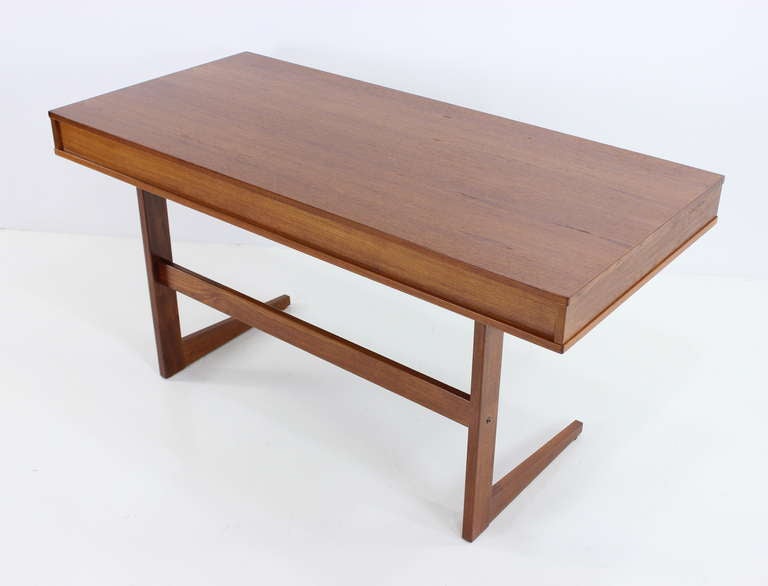 Exceptional Danish Modern Teak Desk For Sale 1